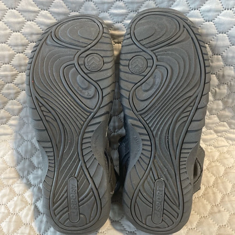 JSport by Jambu Charcoal Cut-Out Sandals